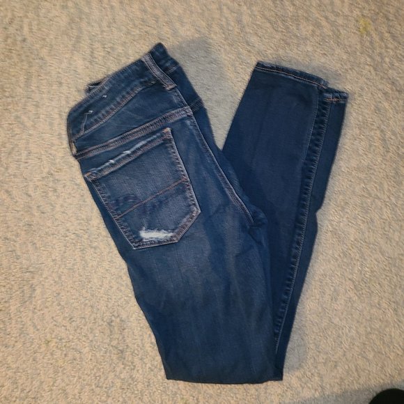 AE Dark Wash Jeggings Size 6 - Picture 1 of 4